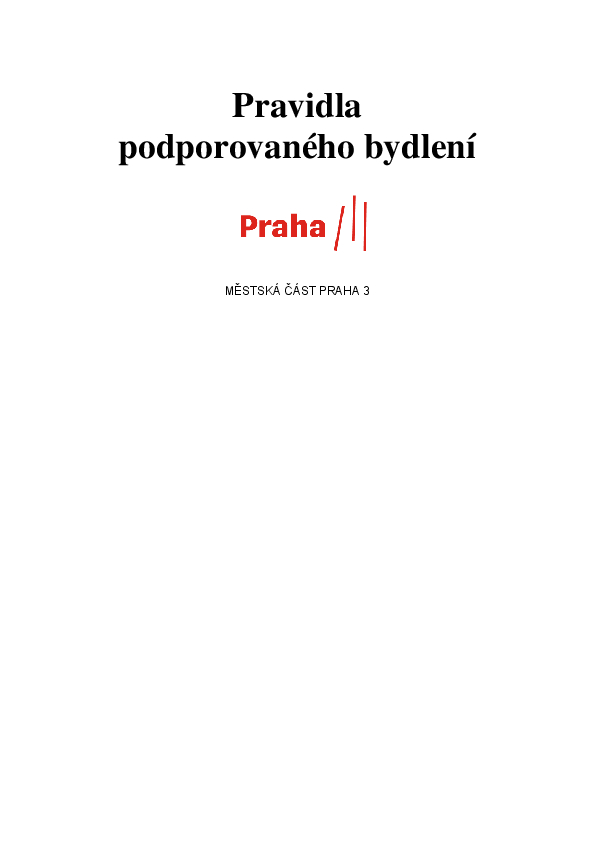 Pravidla podporovaného bydlení